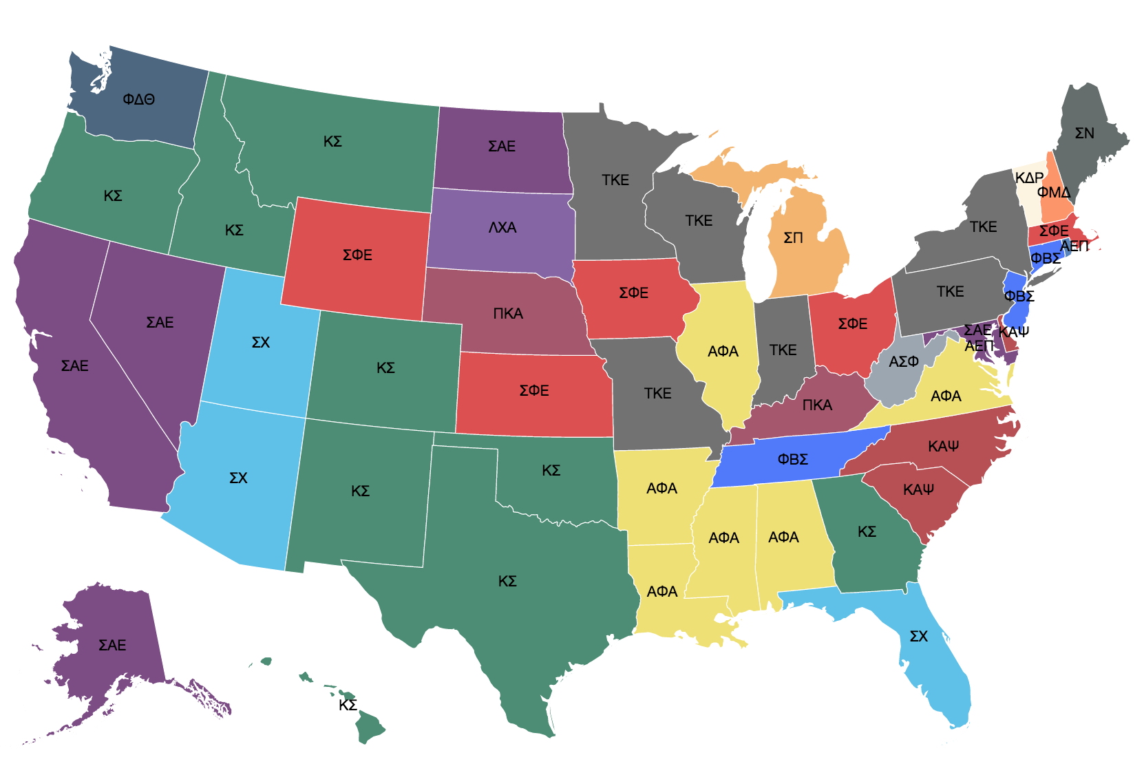 Fraternity Map: See Which Frats Are Most Popular | Time