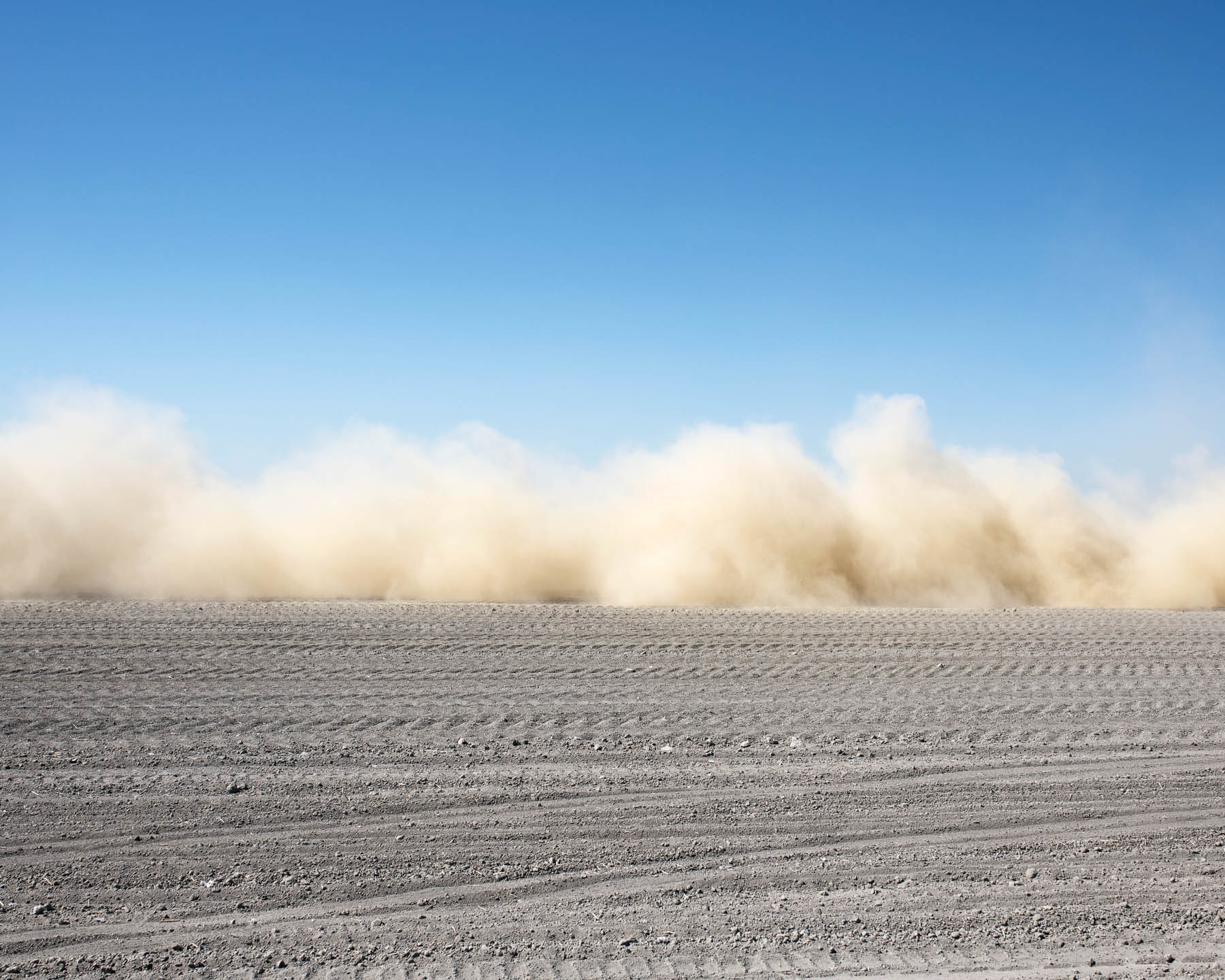 Billowing dust rises behind a truck driving over a barren field on July 5. Water shortages prevented the land from being planted this season, as the drought choked off water to farms across the state. Some land in the surrounding area is [reported](https://www.nytimes.com/2021/05/25/us/corcoran-california-sinking) to have sunk more than 11 ft. due to decades of groundwater extraction. Newsom has called on Californians to [voluntarily reduce](https://www.gov.ca.gov/2021/07/08/as-drought-conditions-intensify-governor-newsom-calls-on-californians-to-take-simple-actions-to-conserve-water/) their water use by 15%.