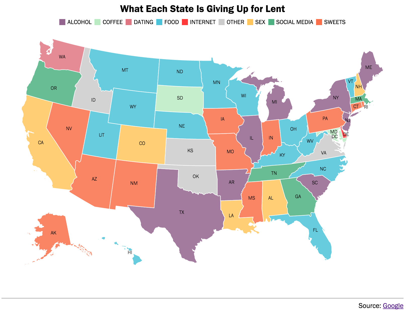 Lent 2016: See What People in Every State Are Giving Up | Time