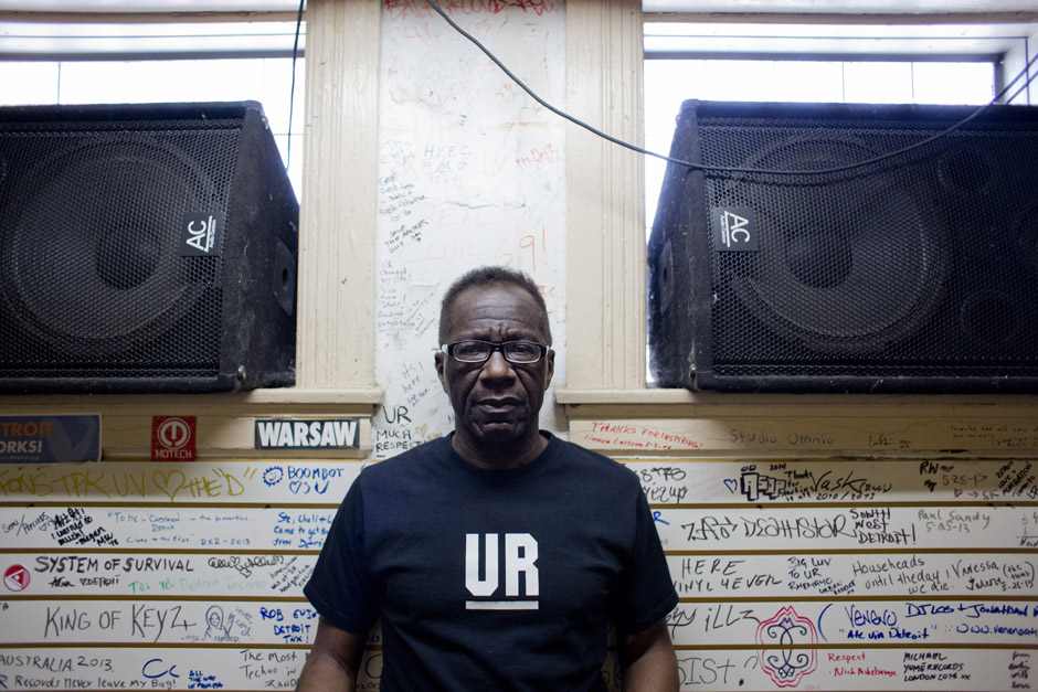 John “Jammin’” Collins at Underground Resistance, a recording studio, shop and museum considered by many to be the birthplace of techno.